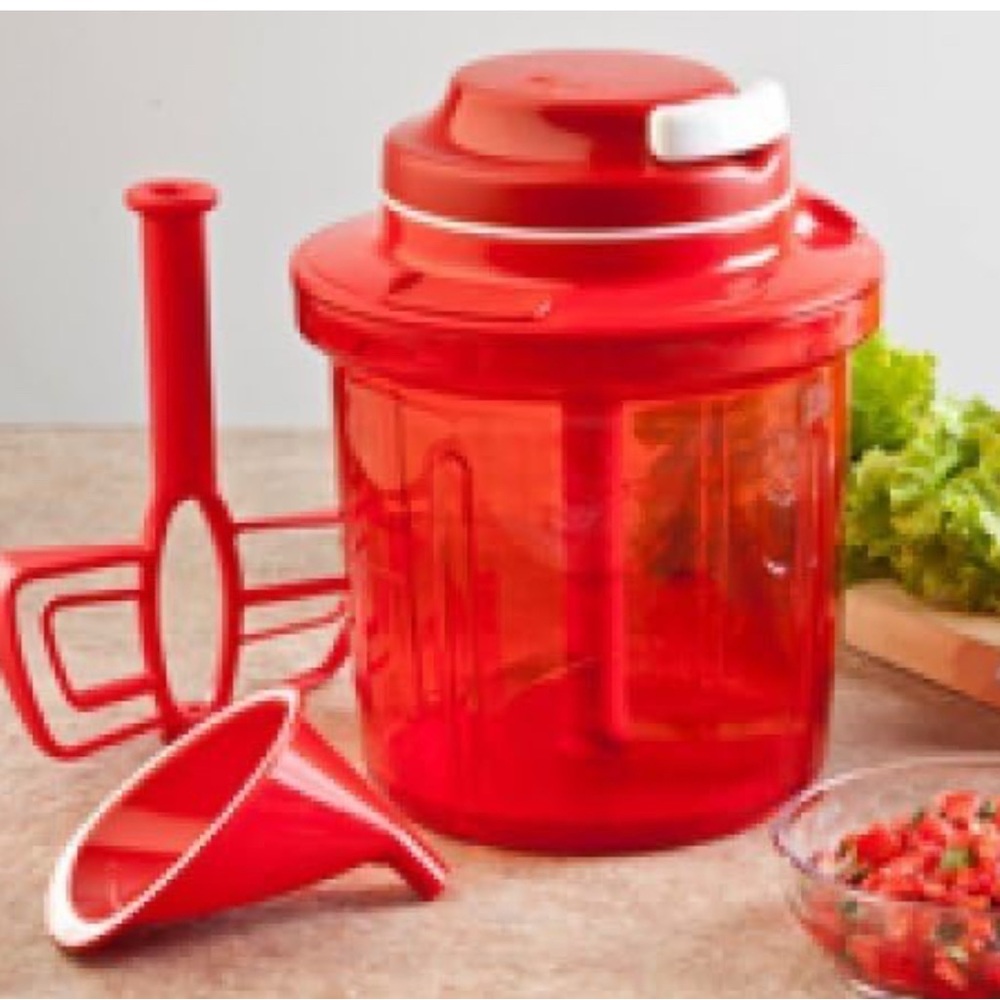 Tupperware Red Manual Food Processor